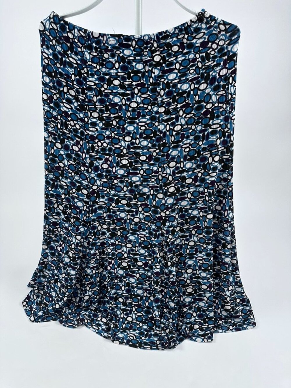 Made In Heaven Abstract Skirt Size M Blue Black White Stretch